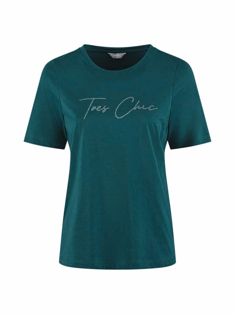 Glitzershirt Urlaubsgrüße Petrol