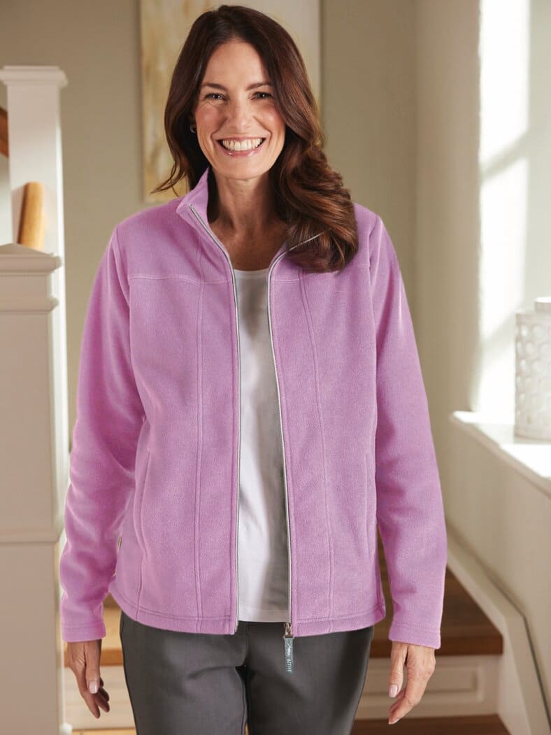 Fleecejacke kuschelwarm Flieder