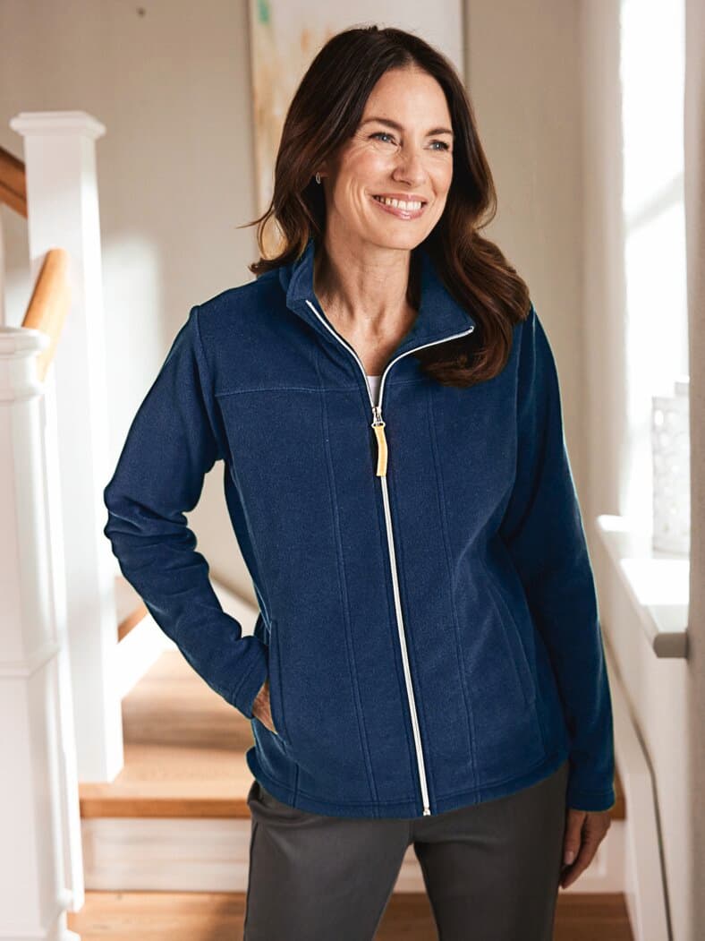 Fleecejacke kuschelwarm Marine