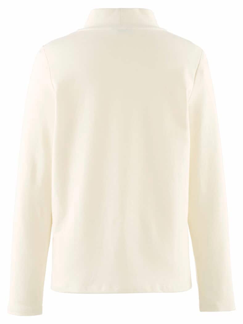 Stehkragen-Shirt Pfirsichweich Offwhite