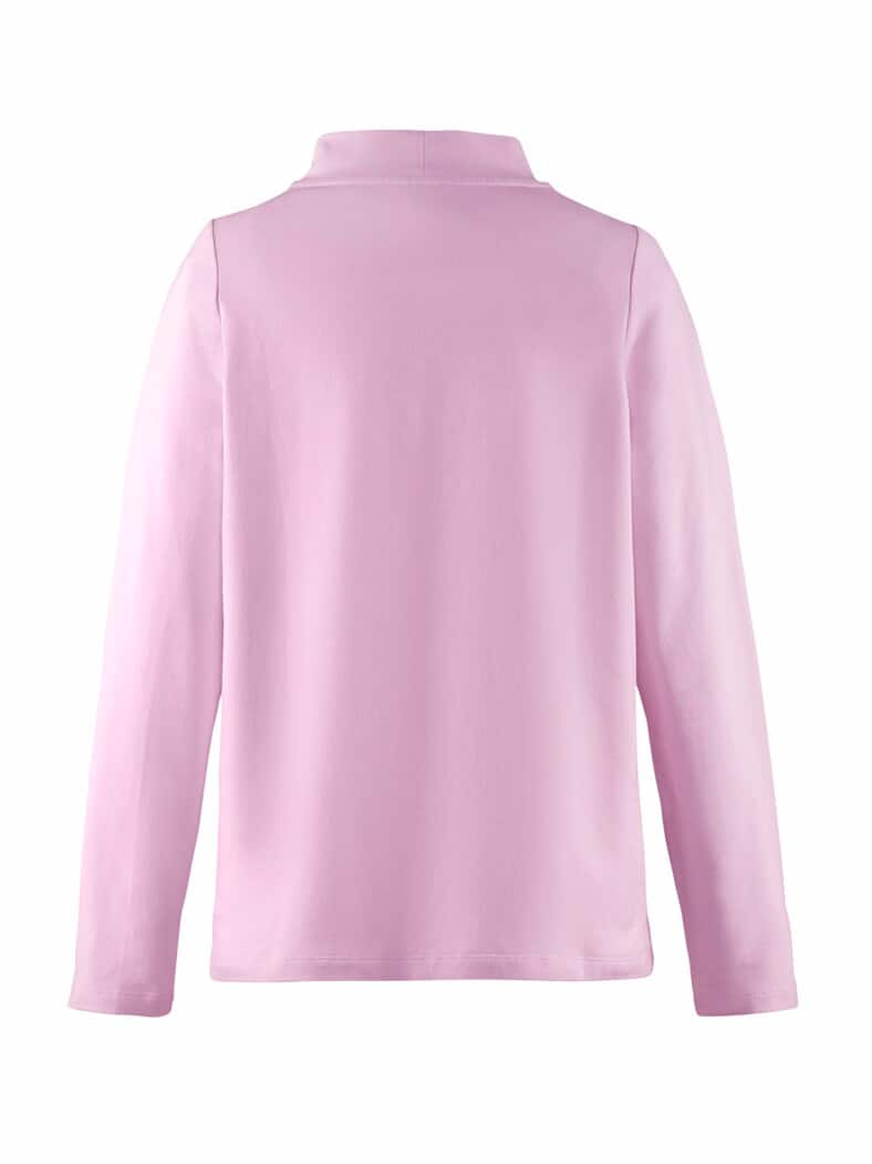 Stehkragen-Shirt Pfirsichweich Flieder