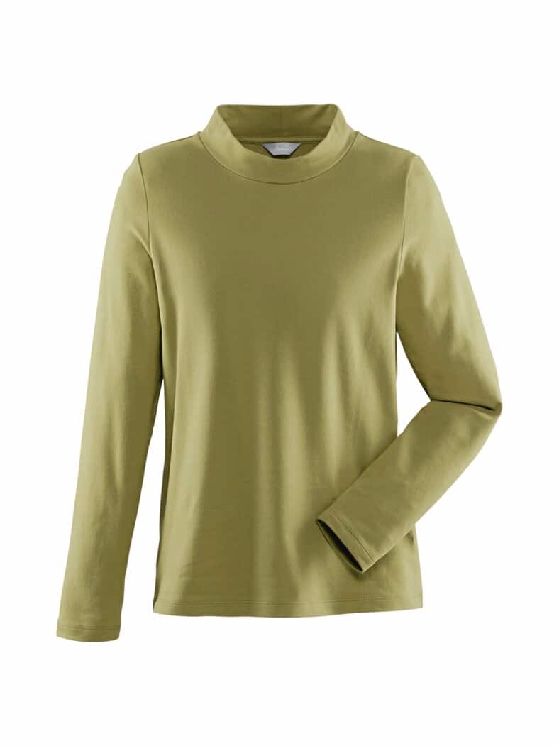 Stehkragen-Shirt Pfirsichweich Pistazie