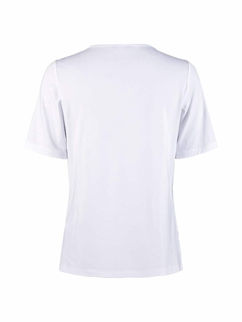 Sommershirt Tropfenausschnitt Weiß