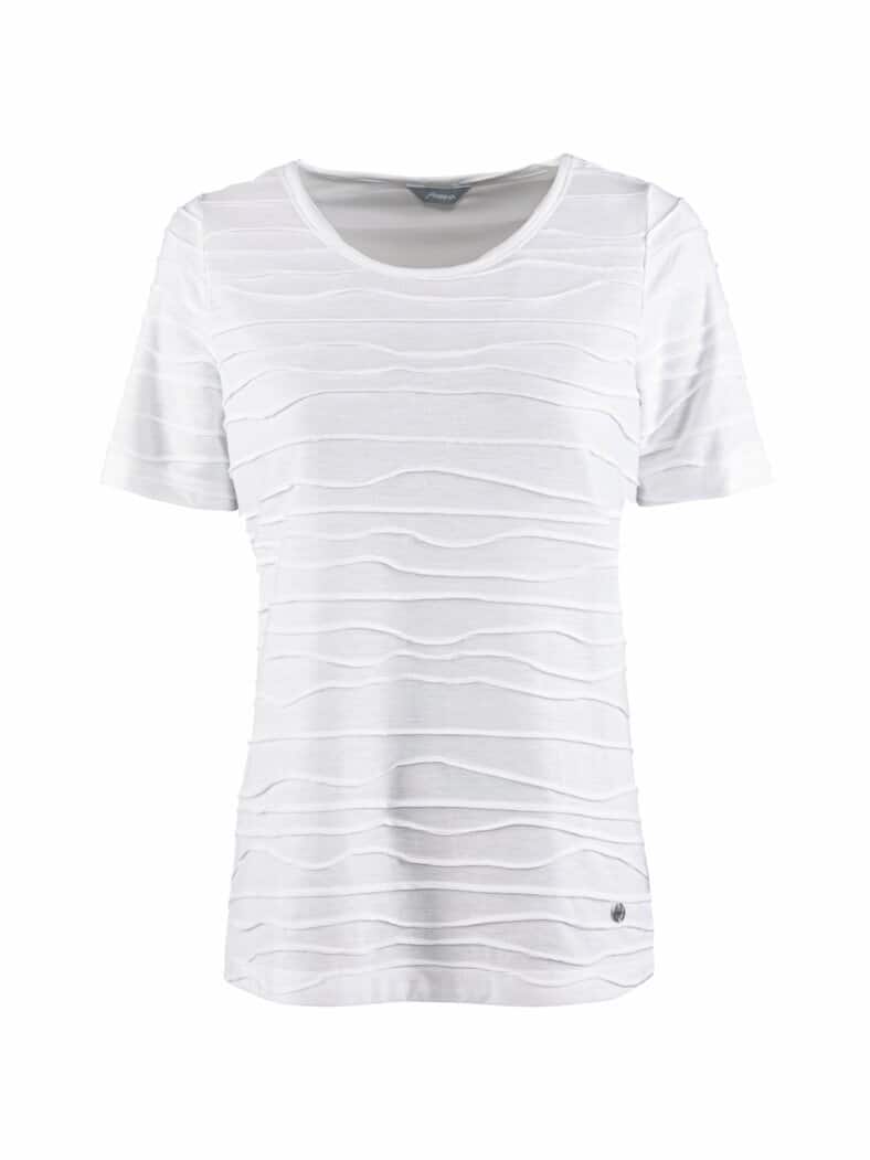 Wellenstruktur-Shirt Lüftchen Weiß