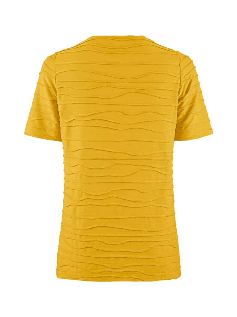 Wellenstruktur-Shirt Lüftchen Gelb
