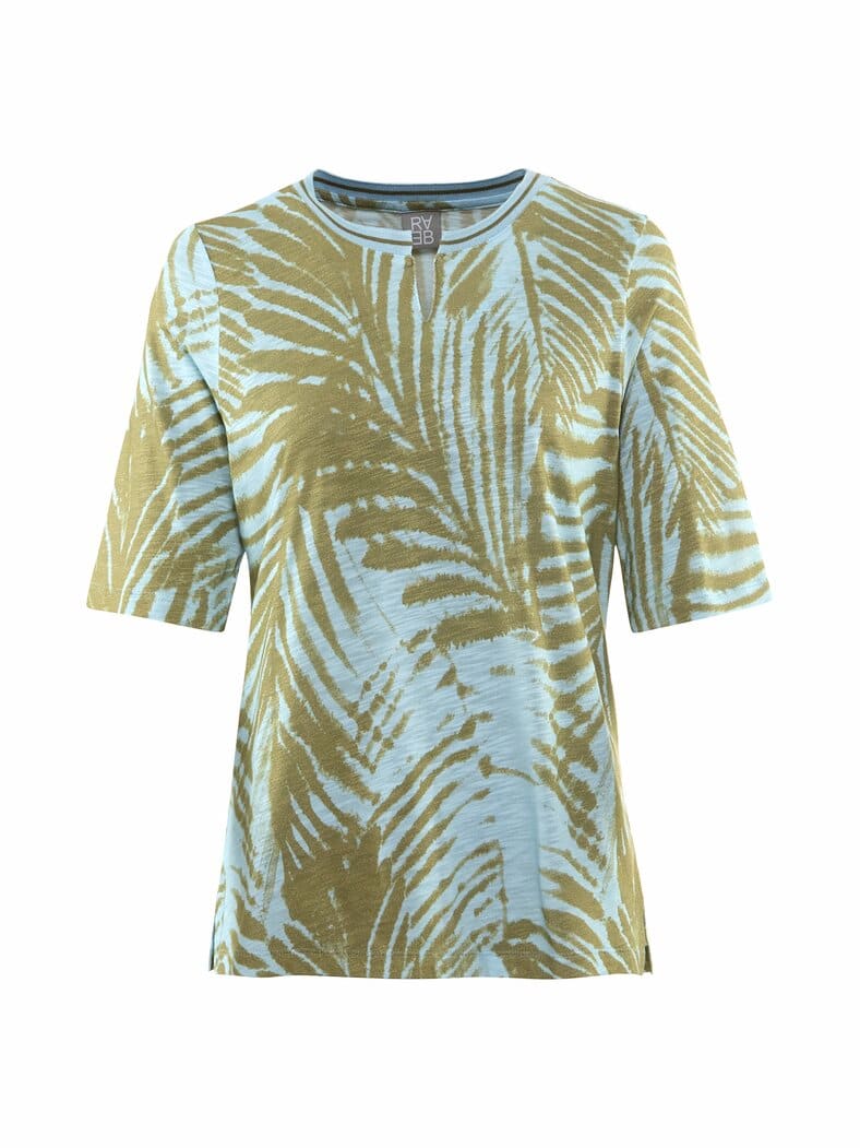 Rabe Shirt Farn-Druck Hellblau