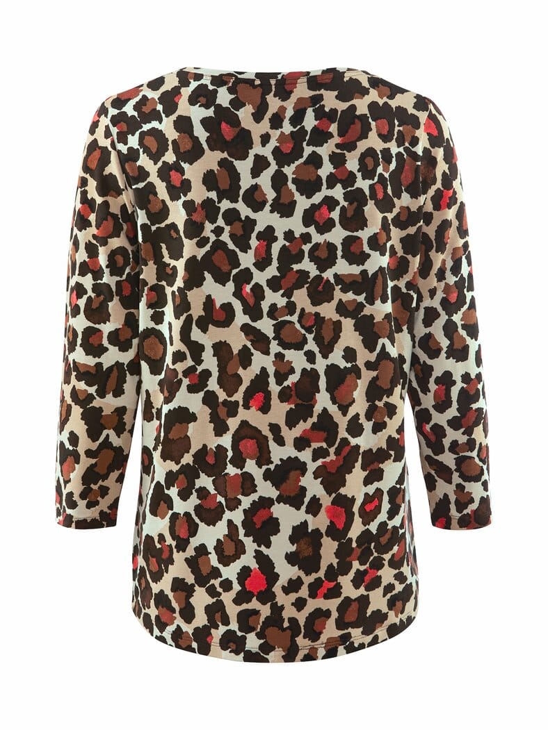 Rabe-Shirt Leoprint Braun