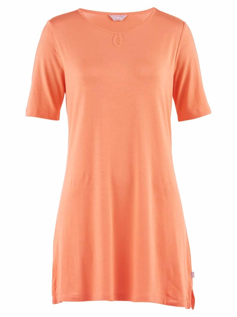 Longshirt Viskose-Jersey Koralle