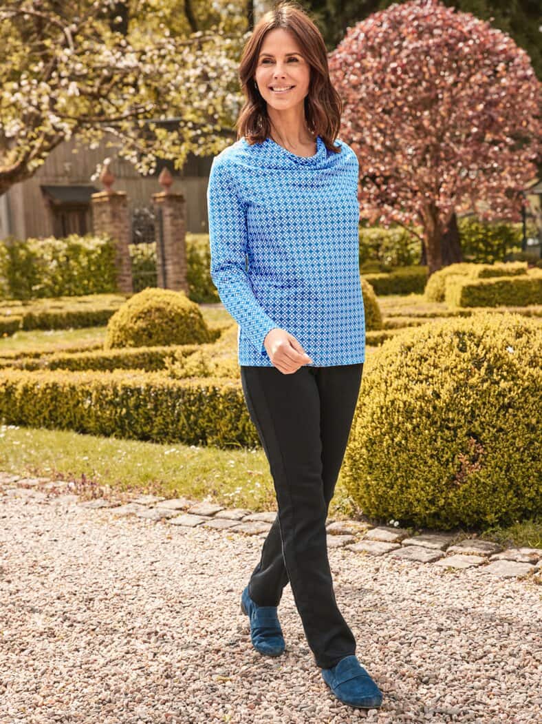 Langarmshirt Kuschelweich Blau