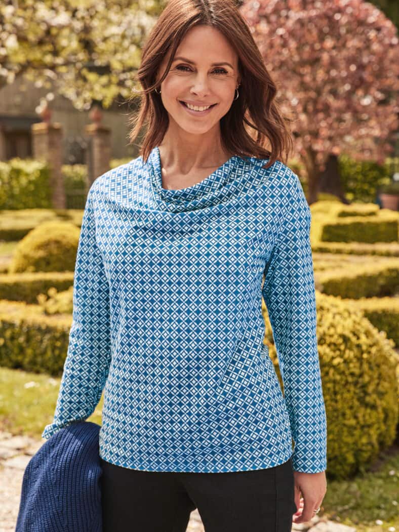 Langarmshirt Kuschelweich Blau