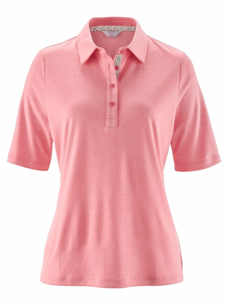 Extrafrisch-Polo Melange Koralle meliert