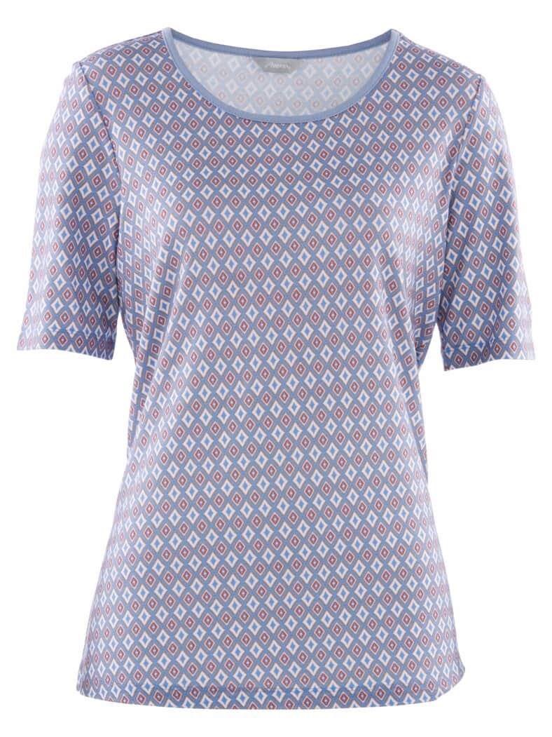 Viskose-Shirt Softness Blau
