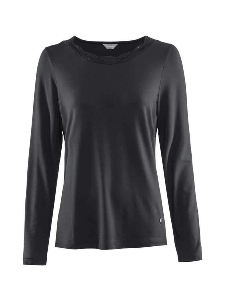 Jersey Shirt Schmucksteine Schwarz