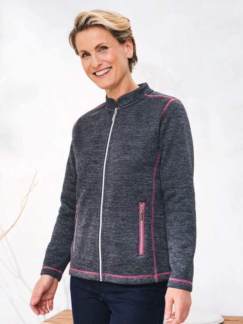 Strickfleecejacke Marine