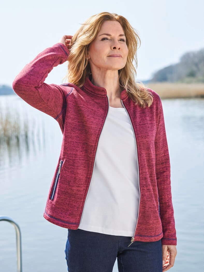 Strickfleecejacke Beere