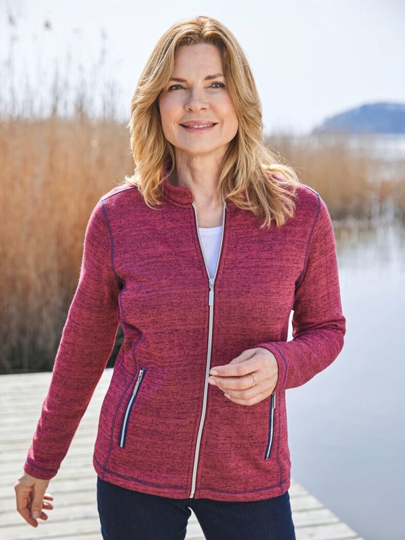 Strickfleecejacke Beere