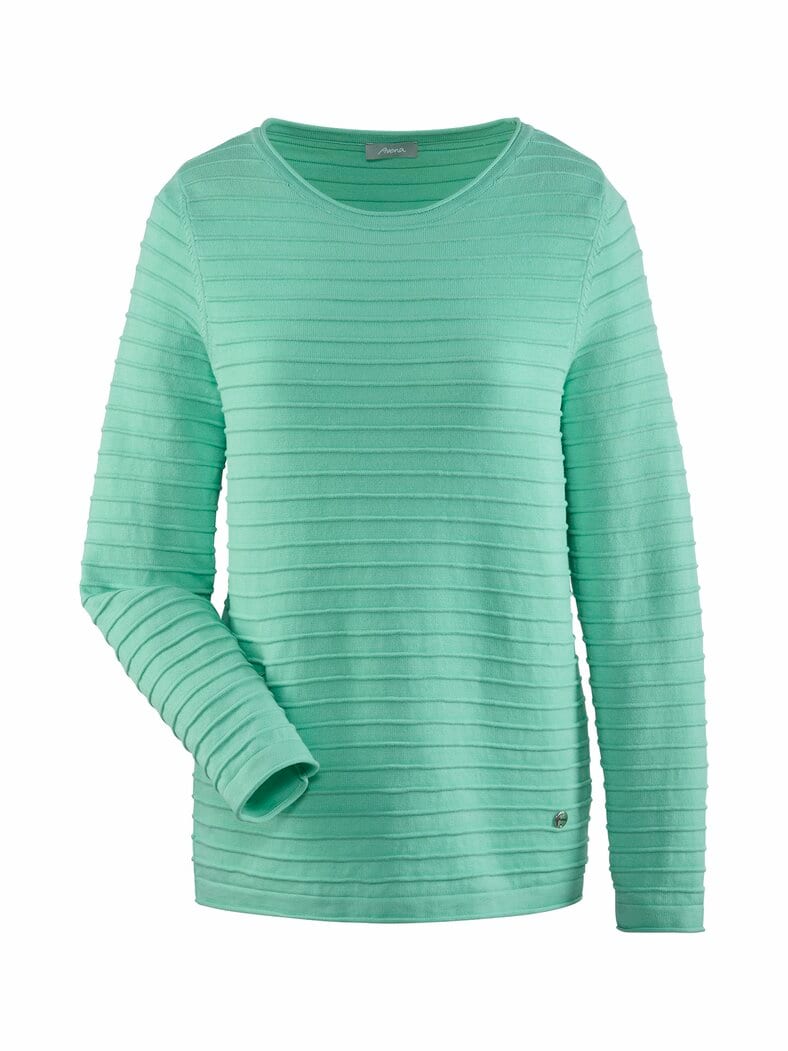 Pullover Struktur-Ringel Mint