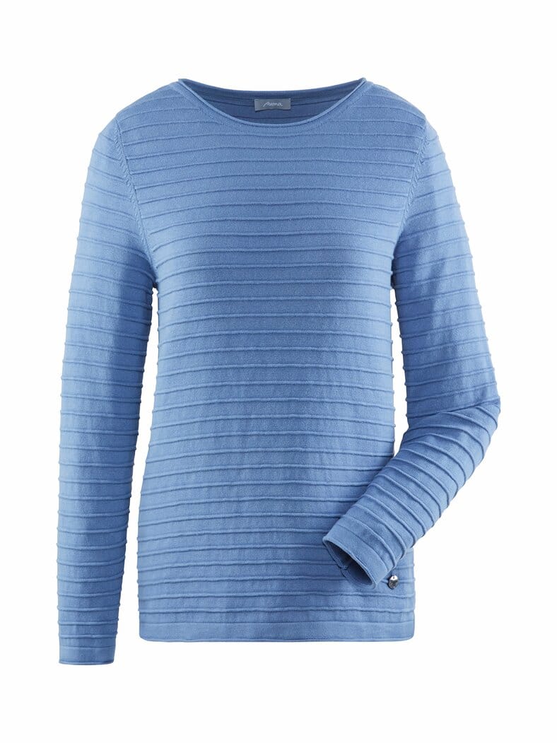 Pullover Struktur-Ringel Indigo