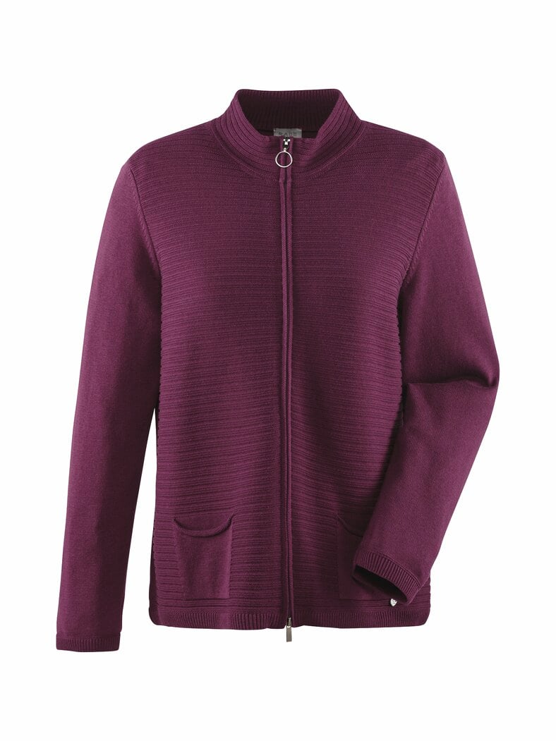 Rabe Strukturstrick-Cardigan Violett
