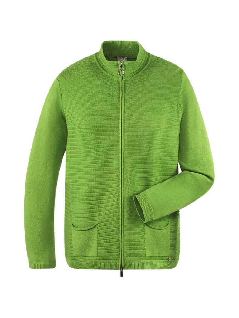 Rabe Strukturstrick-Cardigan Grün