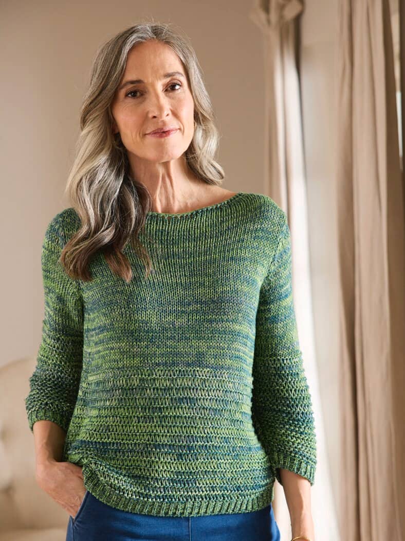 Rabe Pullover Strukturstrick Grün