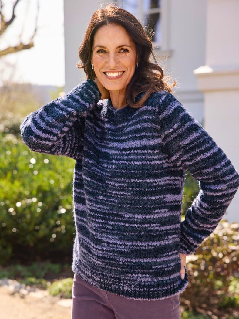 Boucle Pullover Lila