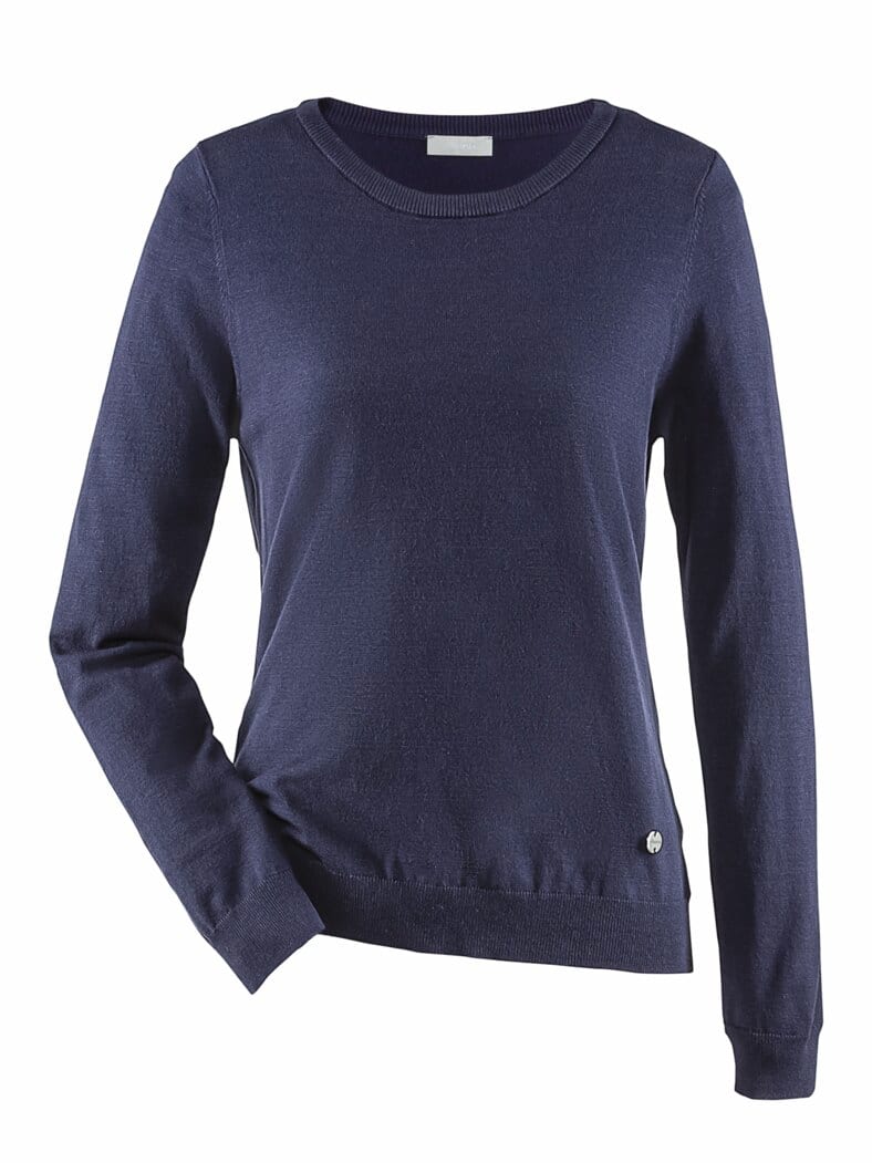 Rundhals-Pullover Supersoft Marine