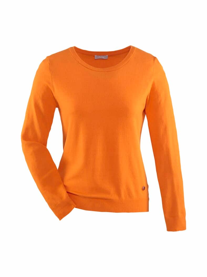 Rundhals-Pullover Supersoft Orange