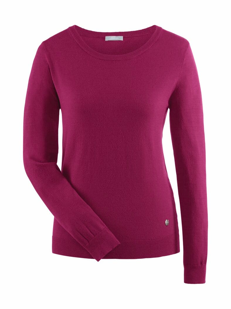 Rundhals-Pullover Supersoft Magenta