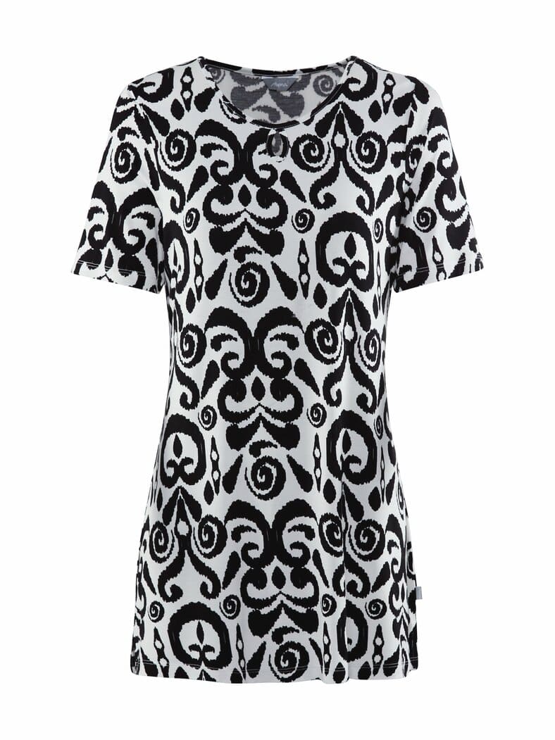 Longshirt Viskose-Jersey Schwarz