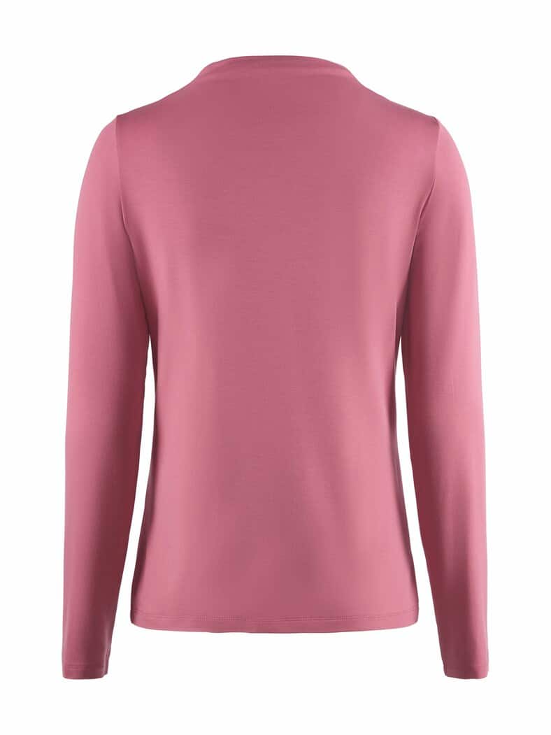 Jersey-Shirt Turtlekragen Rosenholz