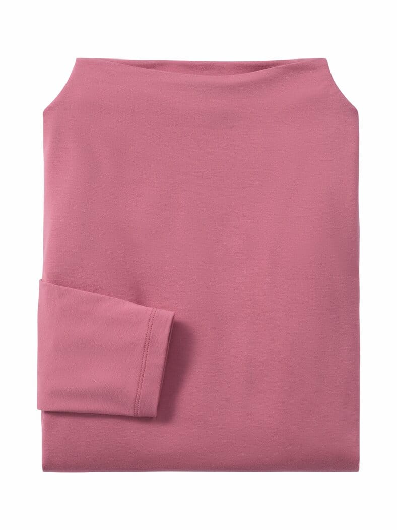 Jersey-Shirt Turtlekragen Rosenholz