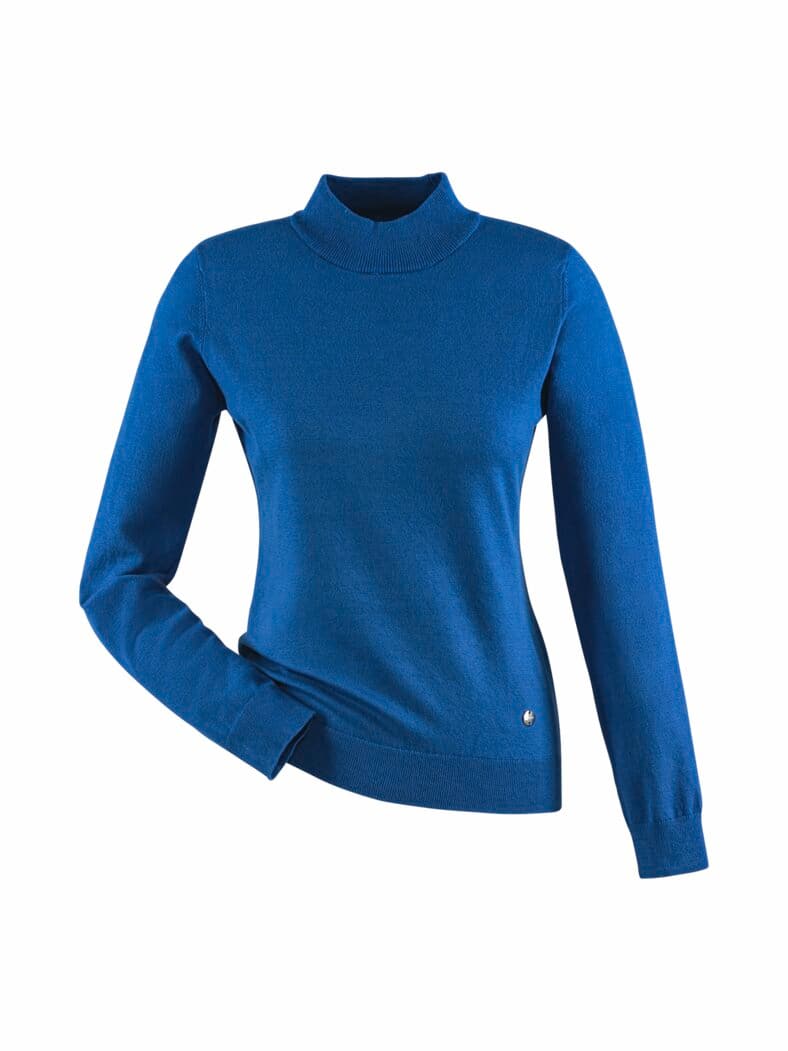 Stehkragen-Pullover Supersoft Royal-Blau