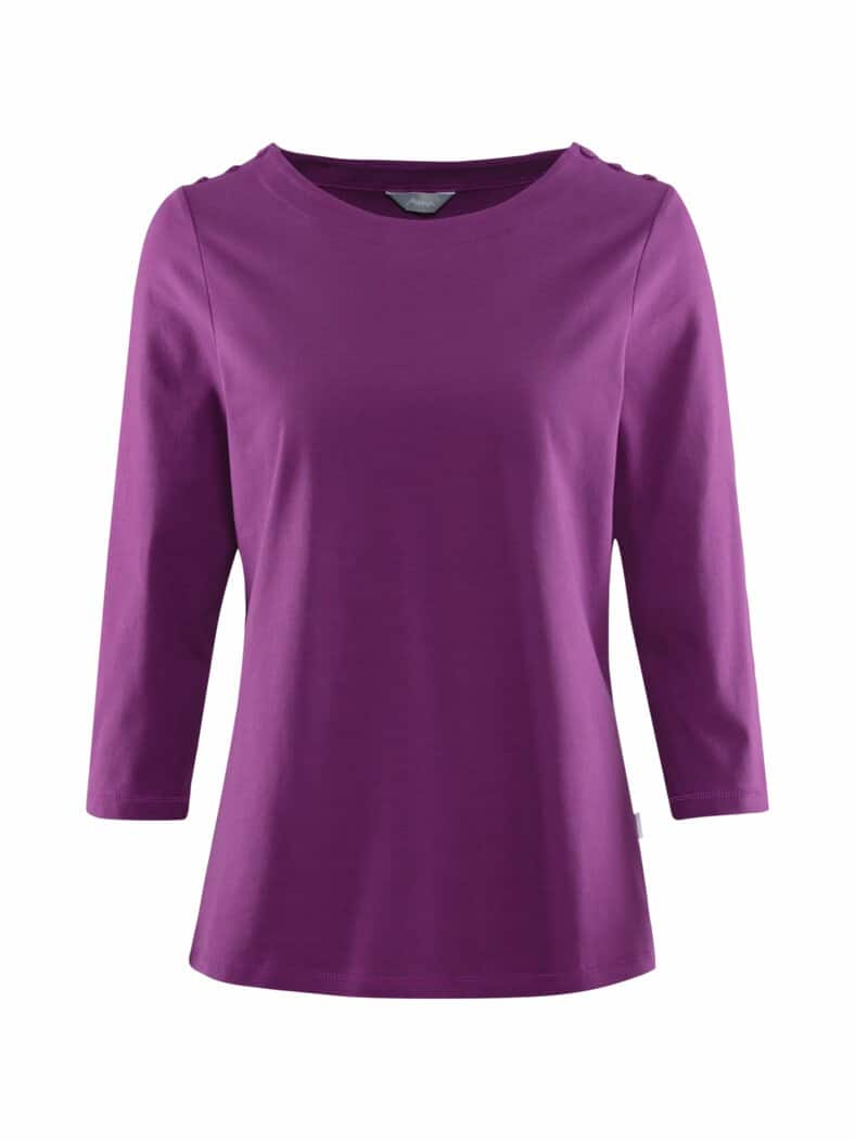 Baumwoll-Shirt 3/4 Arm Violett