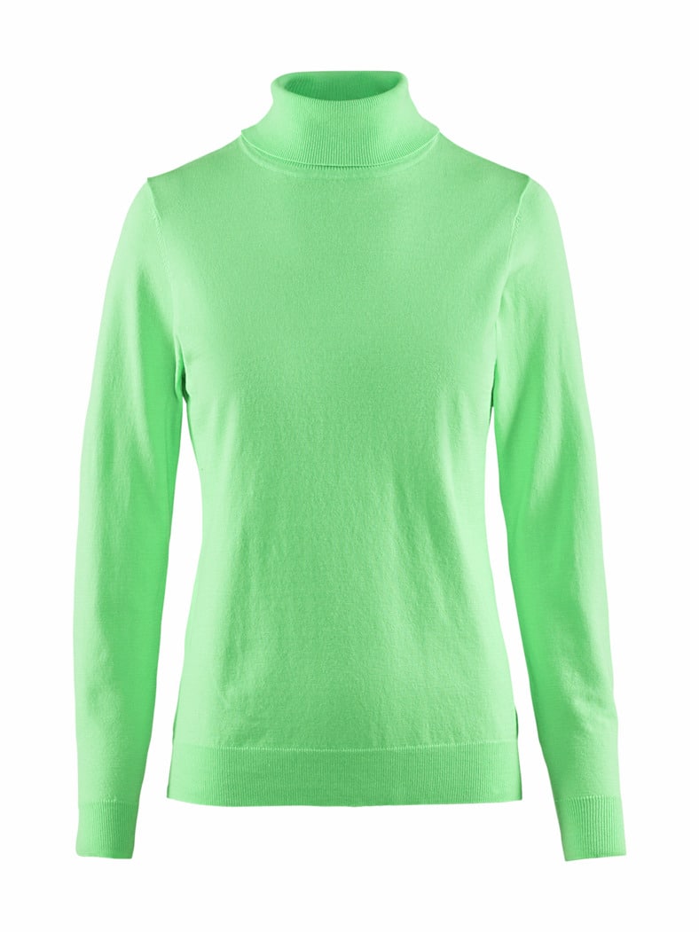 Rollkragen-Pullover Supersoft Mintgrün