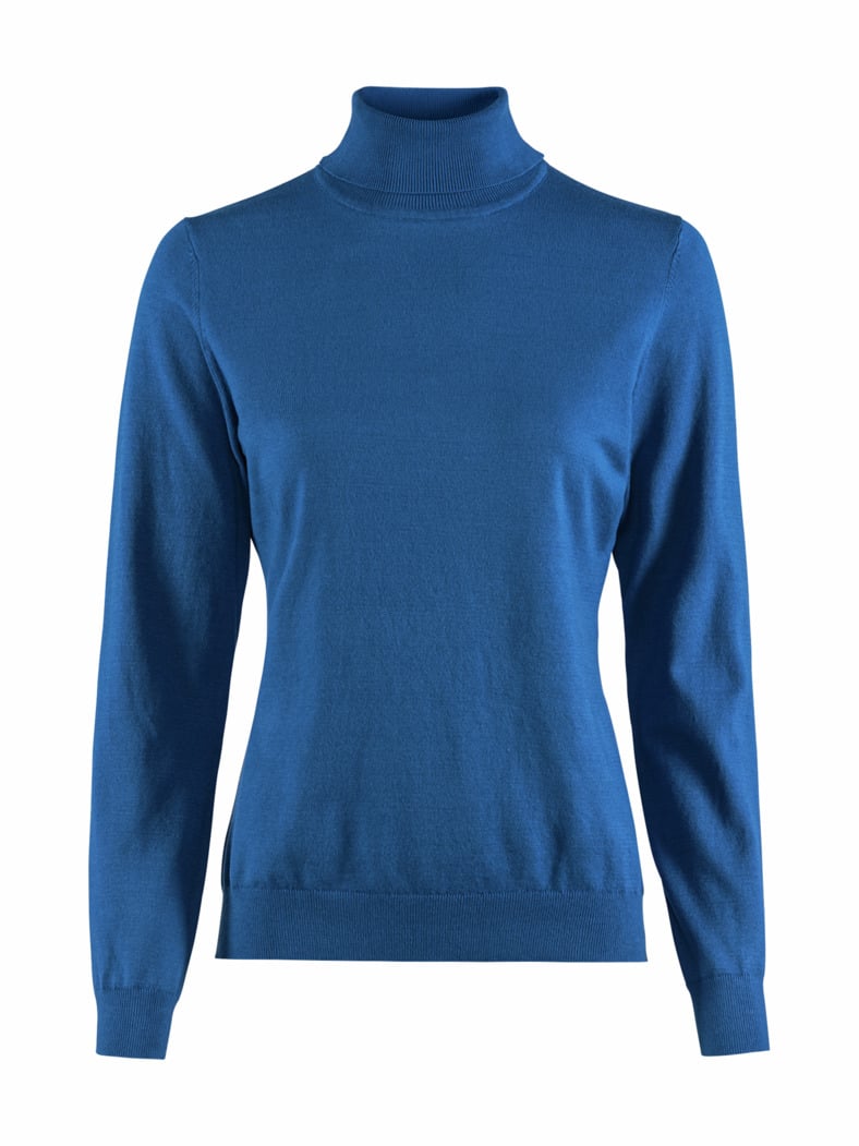 Rollkragen-Pullover Supersoft Royal-Blau