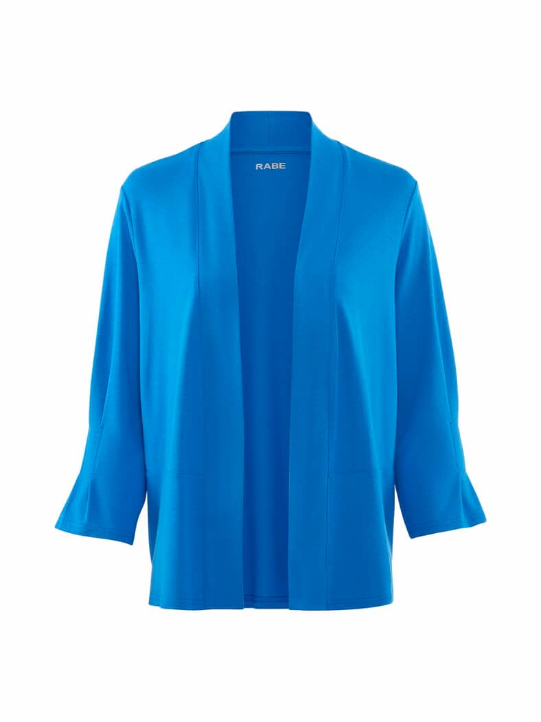 Rabe offener Cardigan mit 3/4 Arm Royalblau