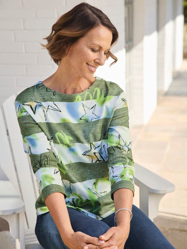 Rabe Sweatshirt Sternenglück Grün