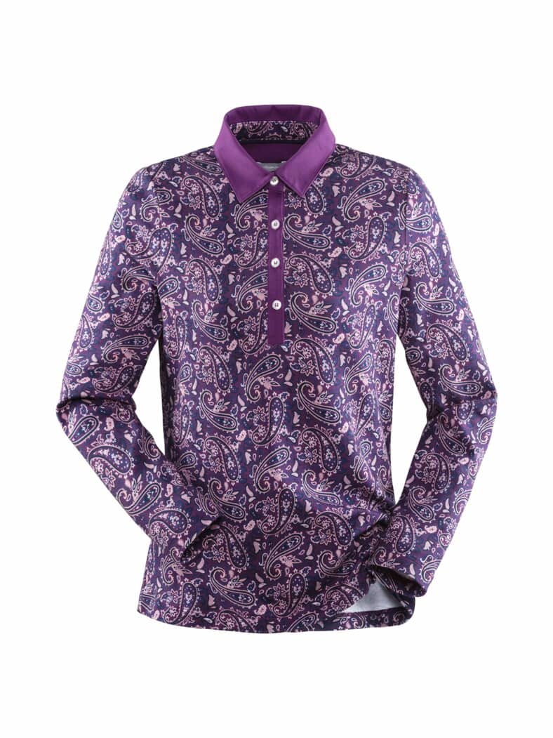 Baumwoll-Poloshirt Everyday Violett gem.