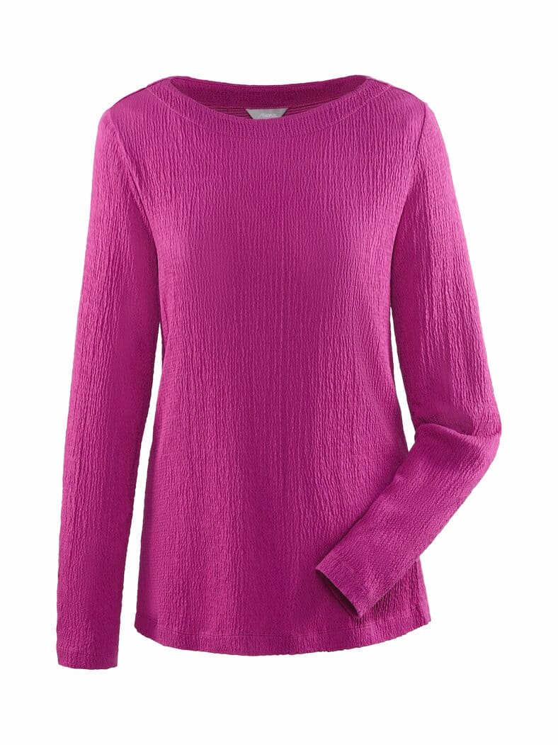 Jersey-Krepp Shirt elegance Magenta