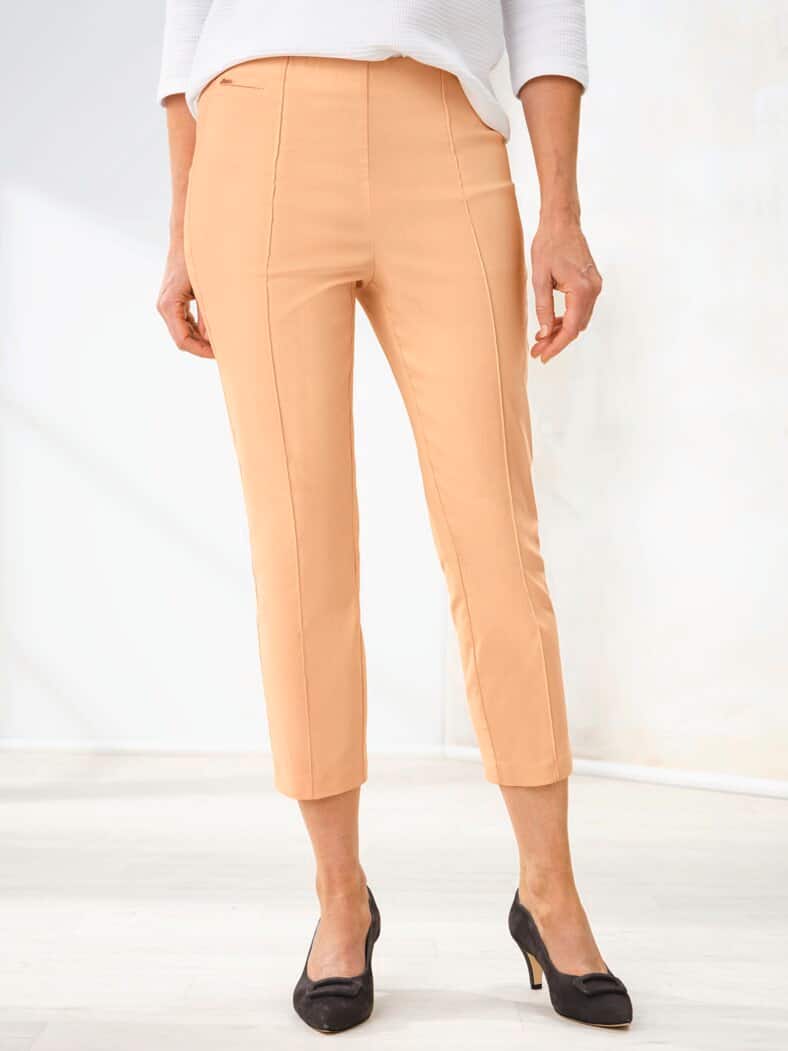 7/8-Edel-Stretch-Hose Comfort fit Apricot