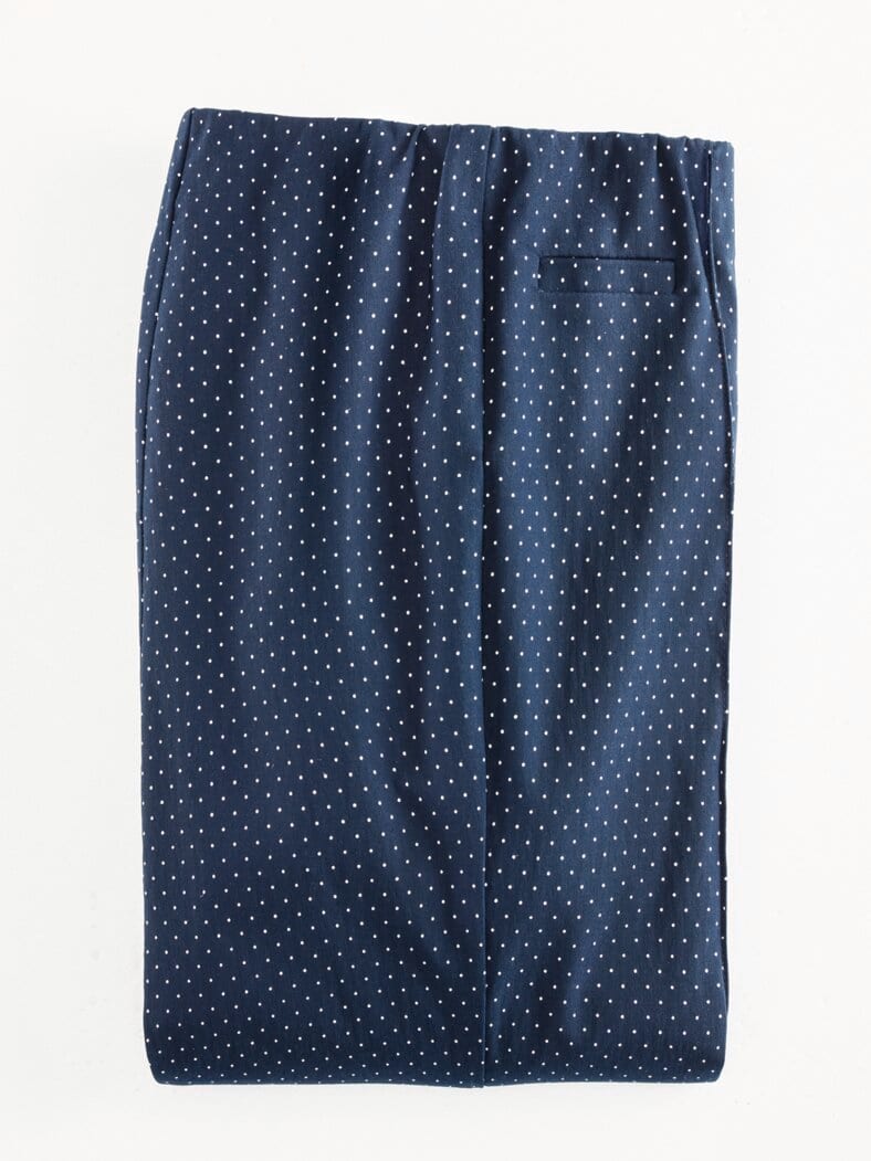 Edel-Stretch-Hose Comfort fit Marine-Weiß