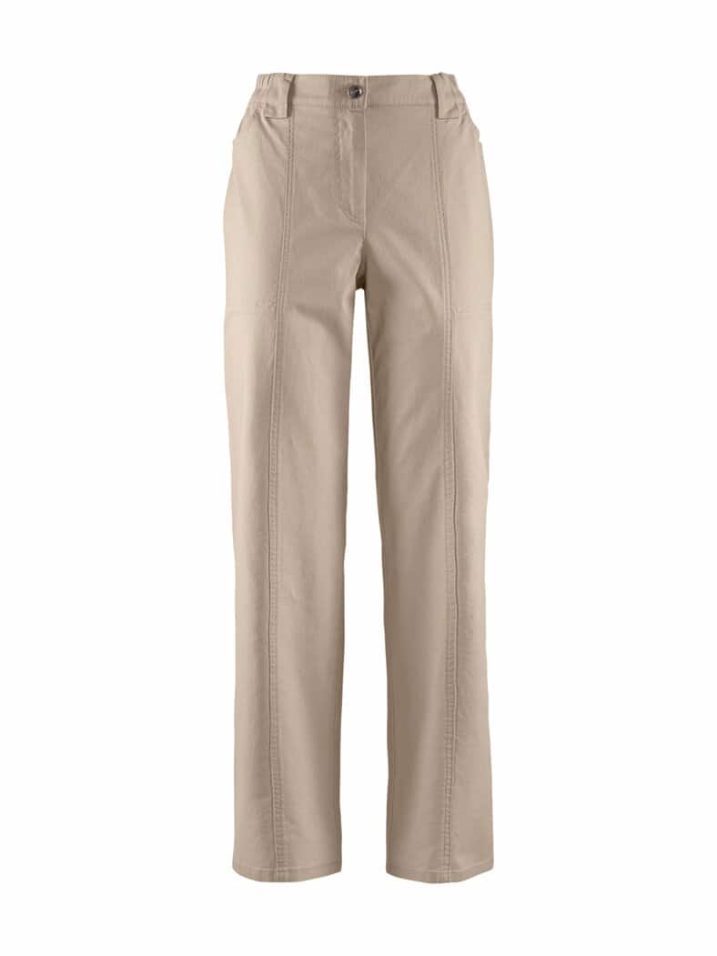 Urlaubshose Baumwoll-Leinen-Mix Beige