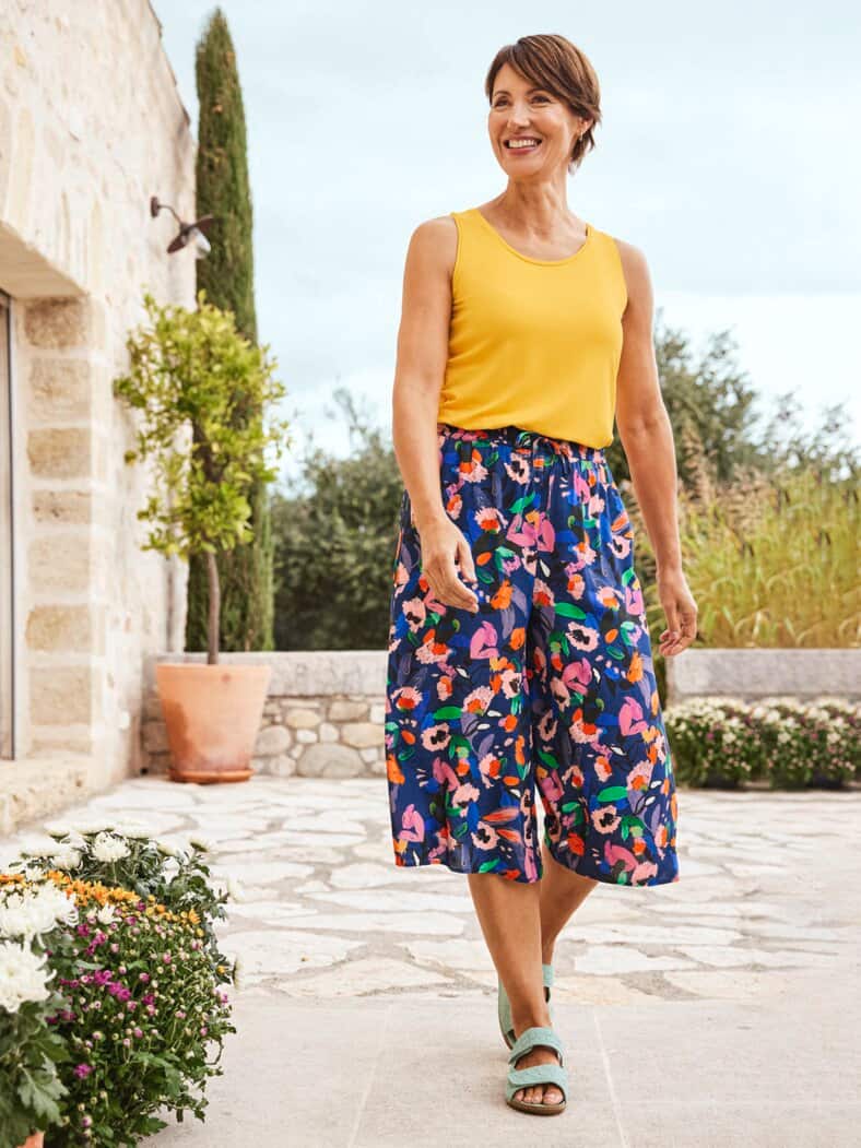 Viskose-Hosenrock Aquarell Mulitcolor