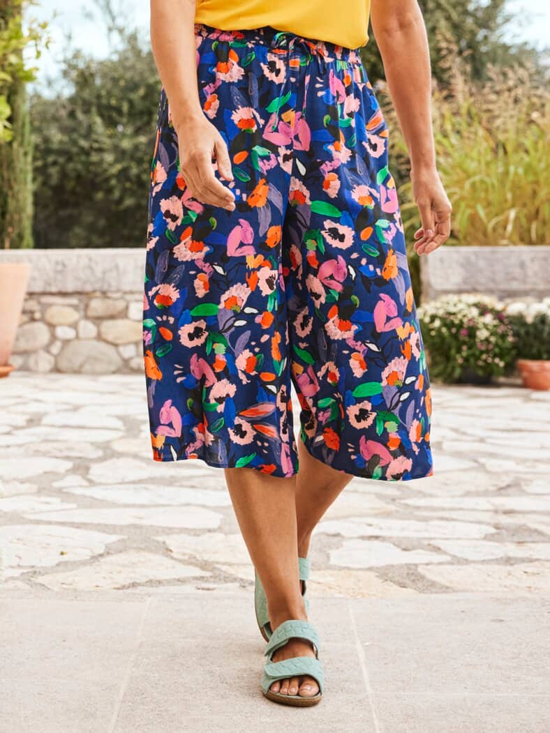 Viskose-Hosenrock Aquarell Mulitcolor