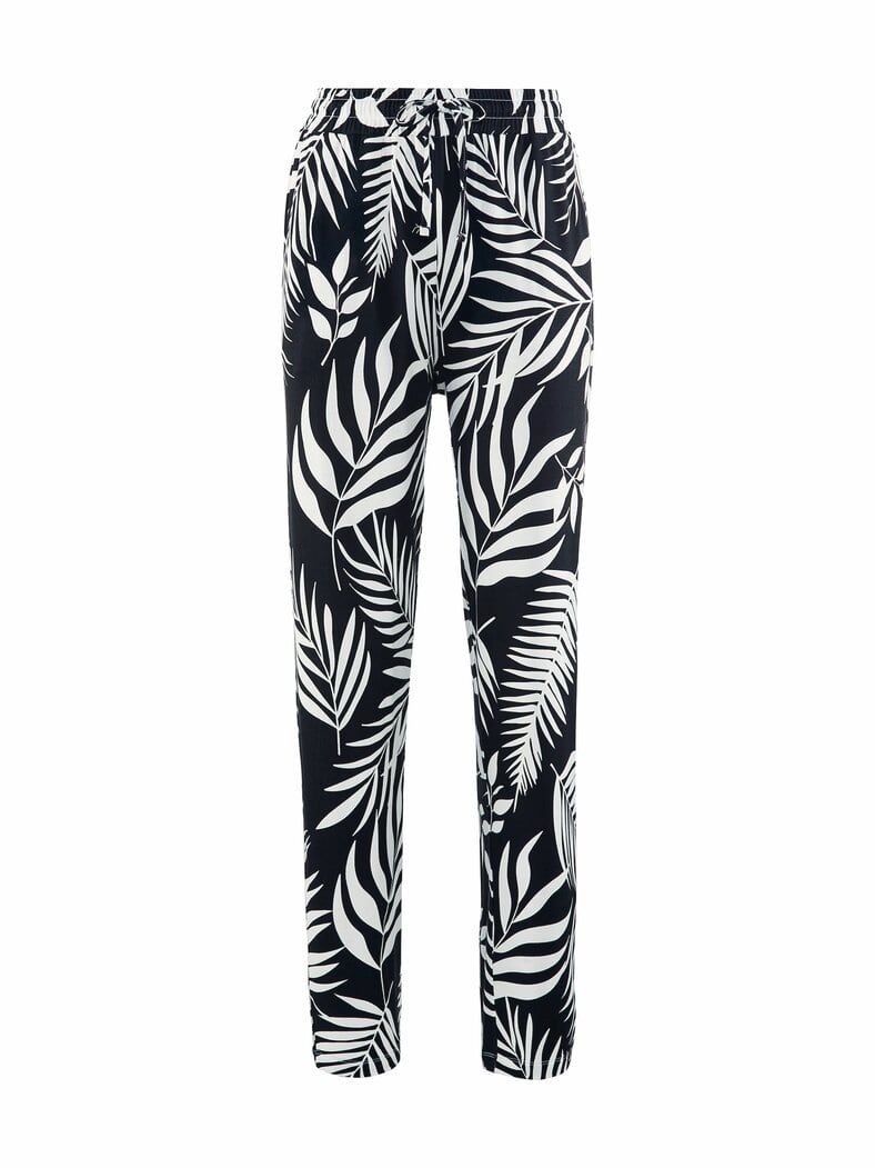 Jersey Schlupfhose Schwarz/ Weiß
