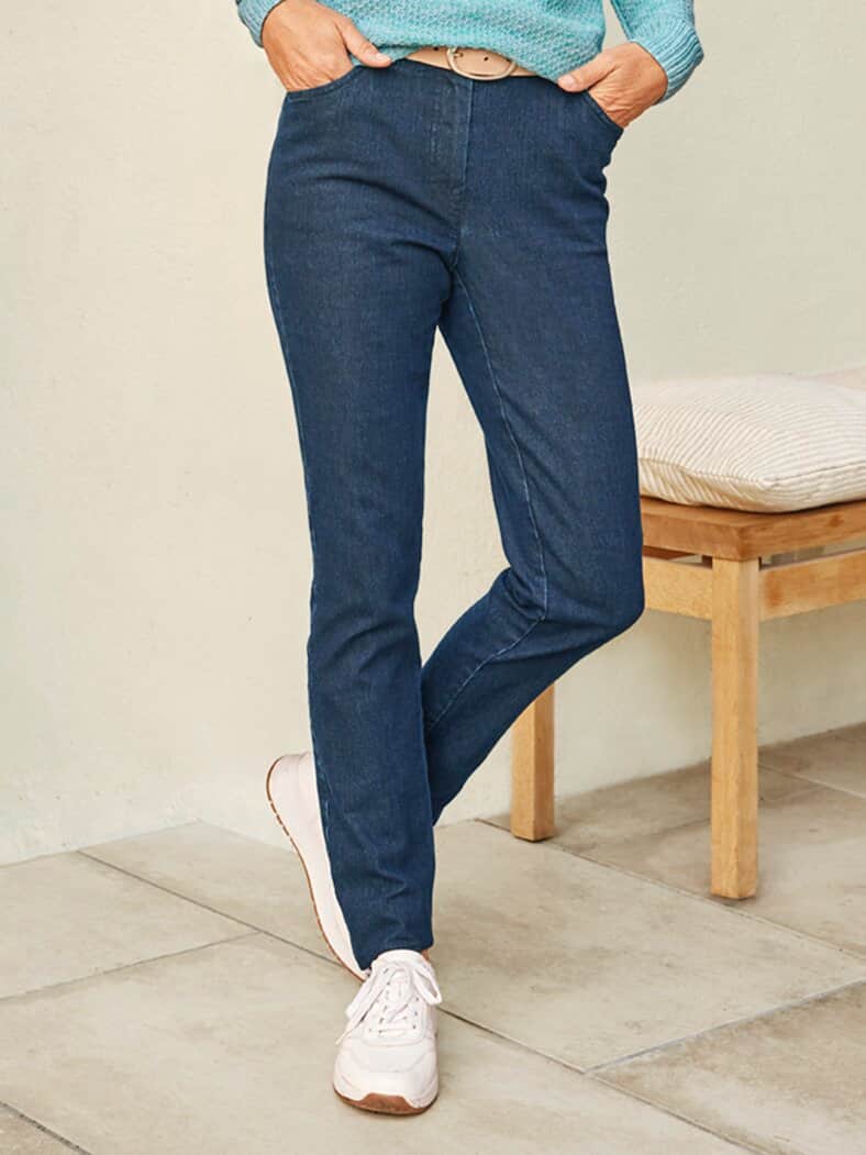 Komfortbund-Bequemjeans Mid Blue