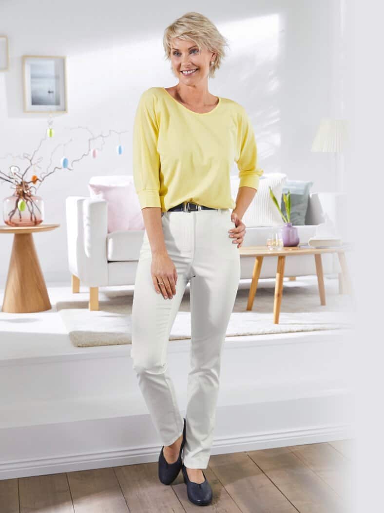 Lyocell-Stretchhose Supersoft Weiß