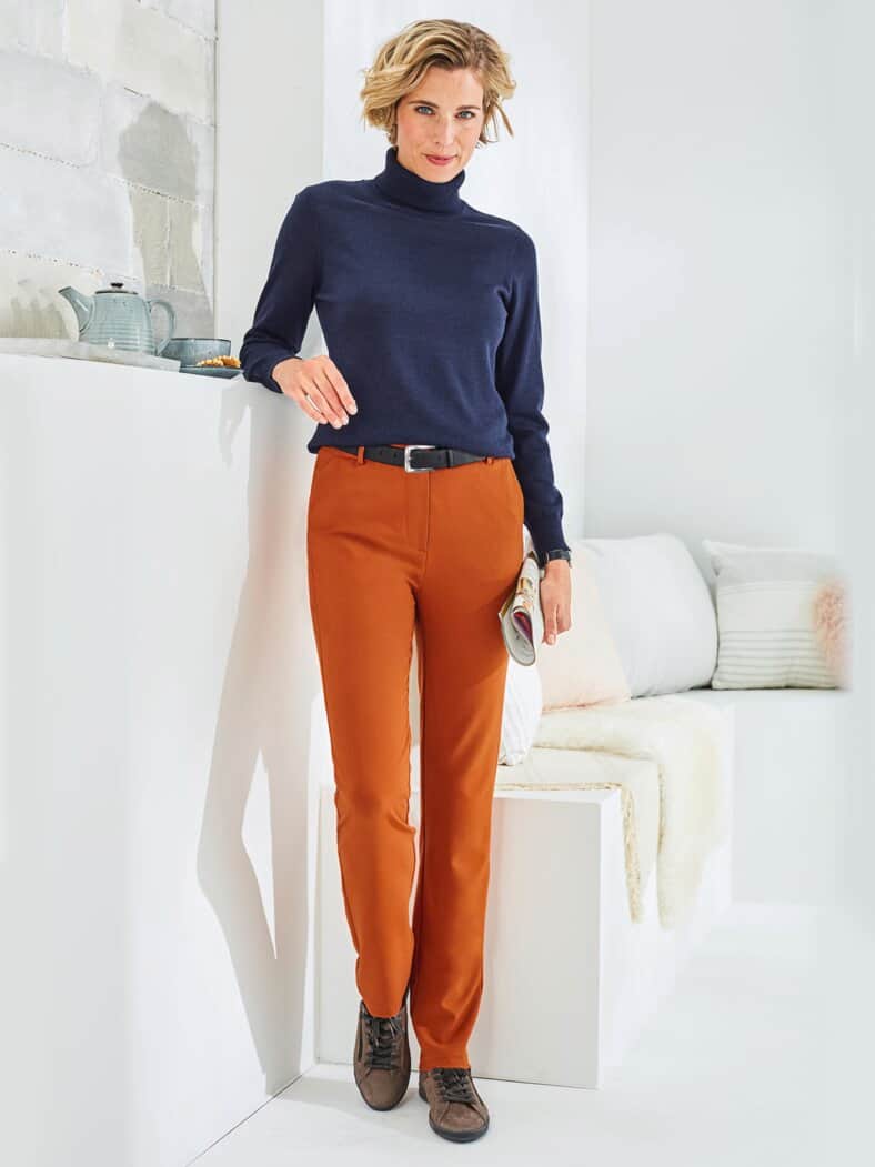 Bequembundhose Diagonal-Stretch Rost