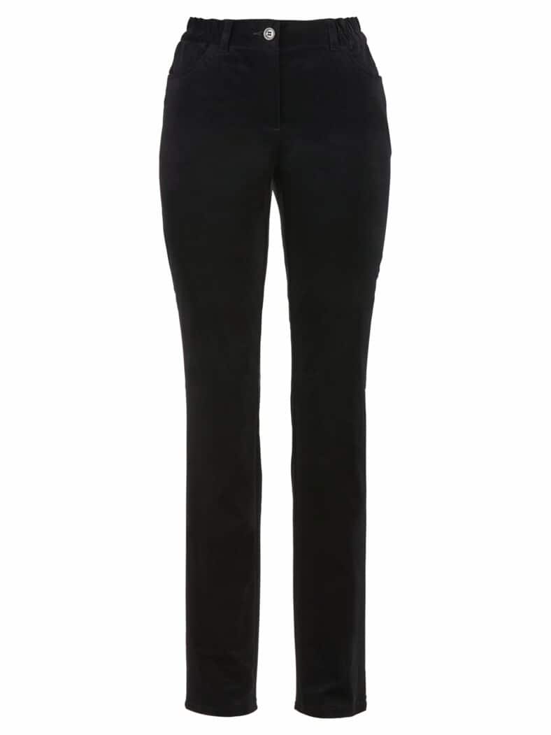 Komfortbundhose Samtweich Schwarz